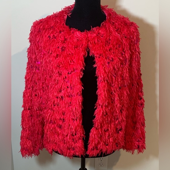 Gigio Jackets & Blazers - Women’s PINK Feather and Sequin Jacket Size Medium Barbie Boho Legally Blond